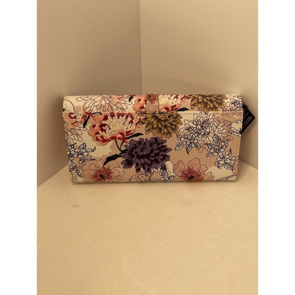 Minicci Spring Floral Flowers Pink Purple White Polyvinyl Wallet - Picture 3 of 6